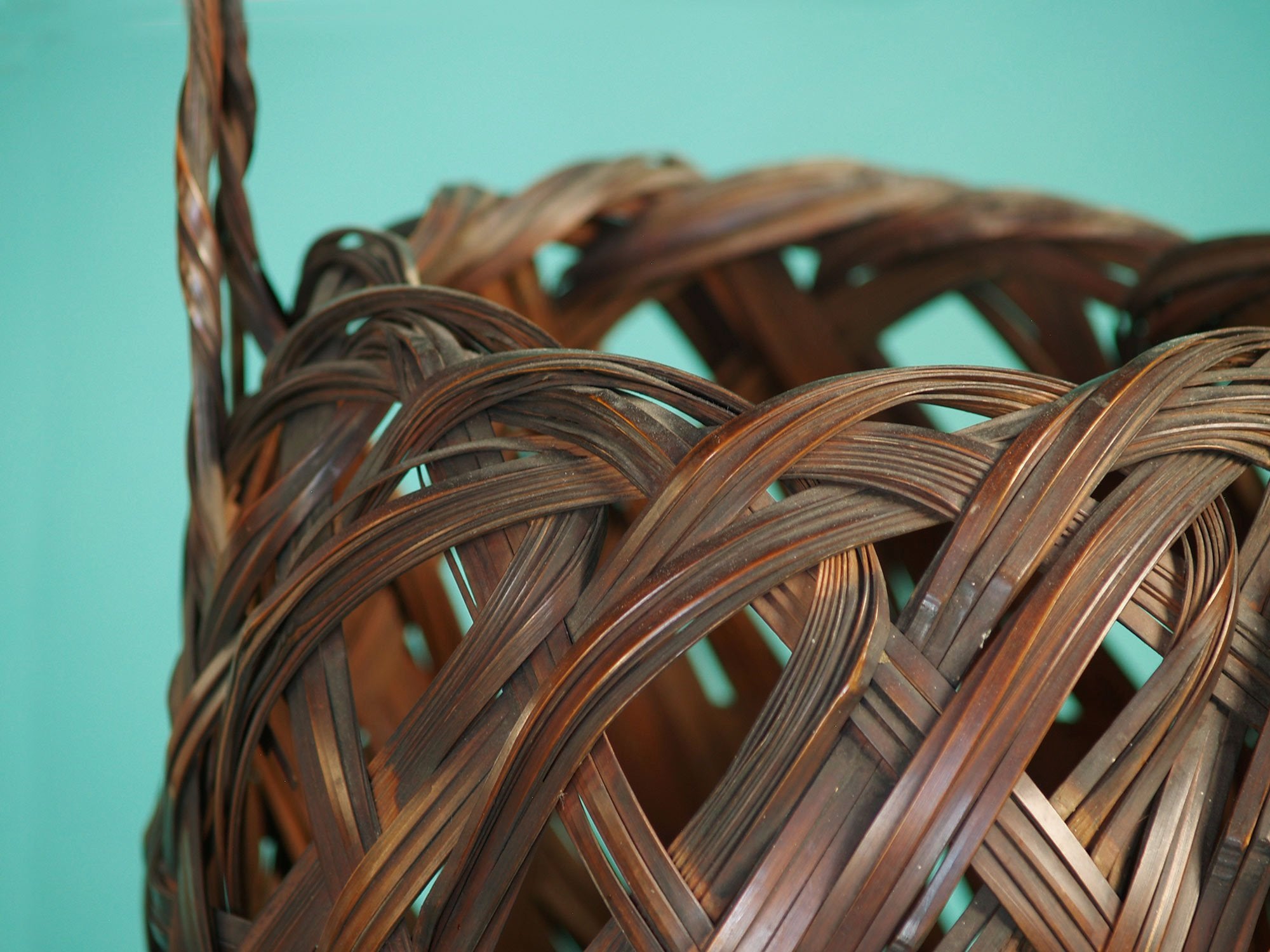 Hanakago, Panier en bambou pour l'ikebana, Japon (Ère Taishō / début ère Shōwa)..Huge Hanakago Ikebana bamboo basket, Japan (Taishō era / early Shōwa era)