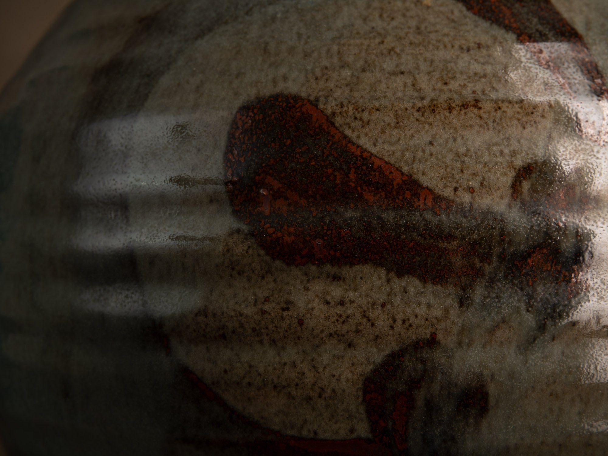 Rare grande jarre tsubo d'Hervé Rousseau à la Borne, France (vers 1983)..La Borne tsubo jar / pot by Hervé Rousseau, France (circa 1983)