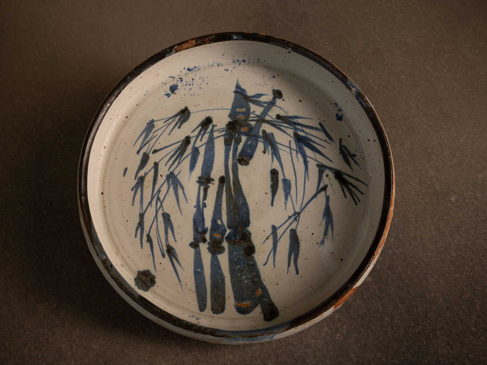 Coupe en grès à décor sumi-e de Jacques Marchand, France (Vers 1975)..Stoneware bowl with sumi-e decoration by Jacques Marchand, France (Circa 1975)