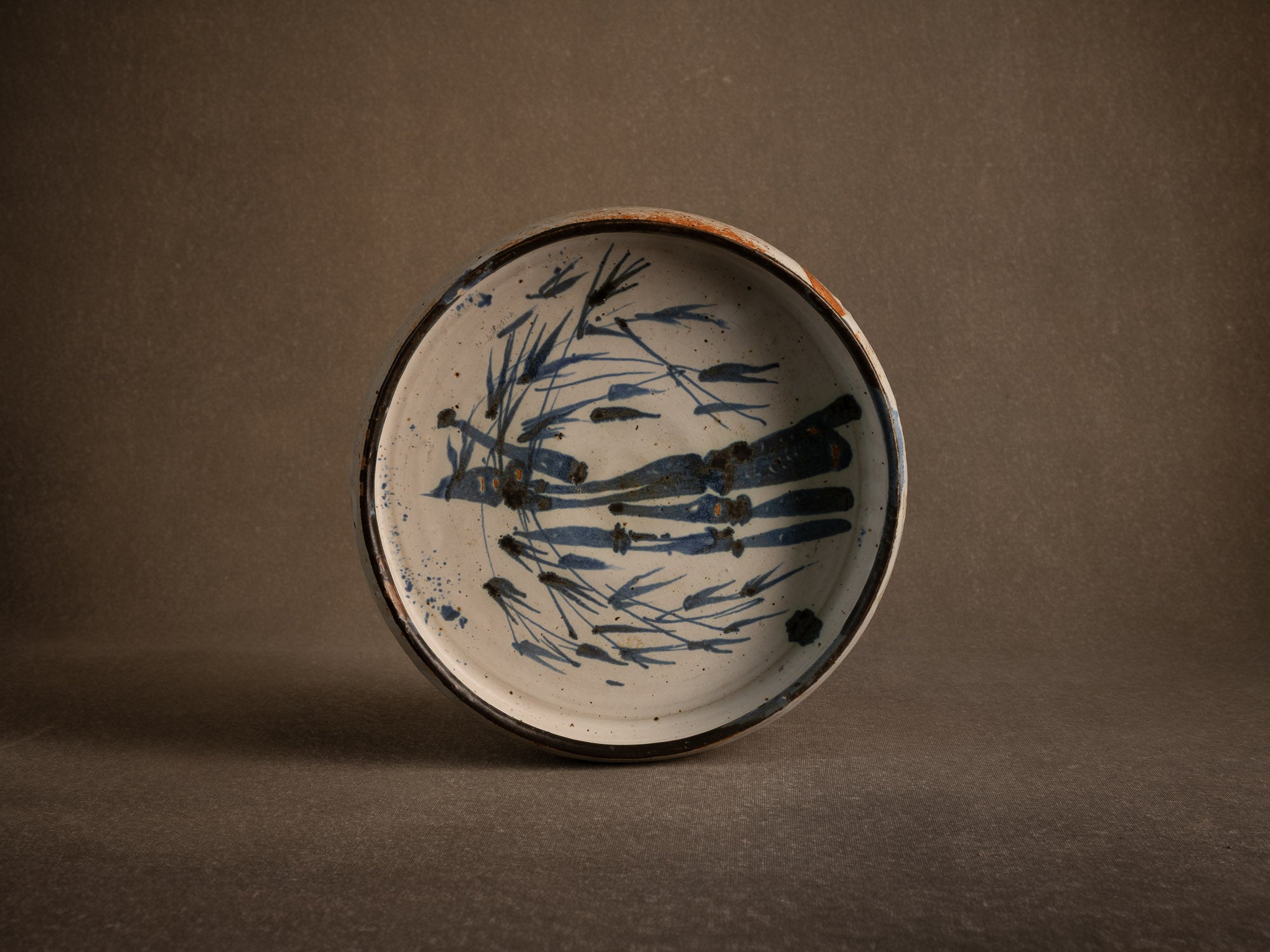 Coupe en grès à décor sumi-e de Jacques Marchand, France (Vers 1975)..Stoneware bowl with sumi-e decoration by Jacques Marchand, France (Circa 1975)