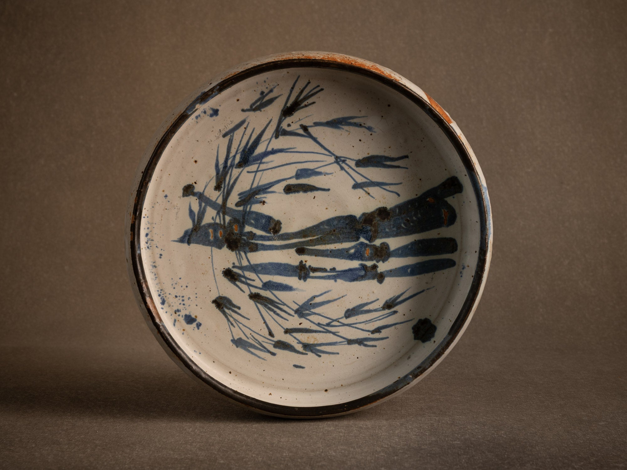 Coupe en grès à décor sumi-e de Jacques Marchand, France (Vers 1975)..Stoneware bowl with sumi-e decoration by Jacques Marchand, France (Circa 1975)