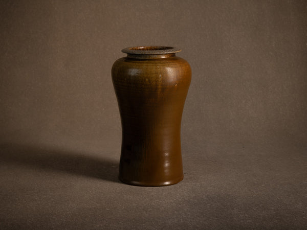 Vase meiping à émail fourrure de lièvre d’Antoine de Vinck, France (vers 1965)..Meiping hare's fur glaze vase by Antoine de Vinck, France (circa 1965)