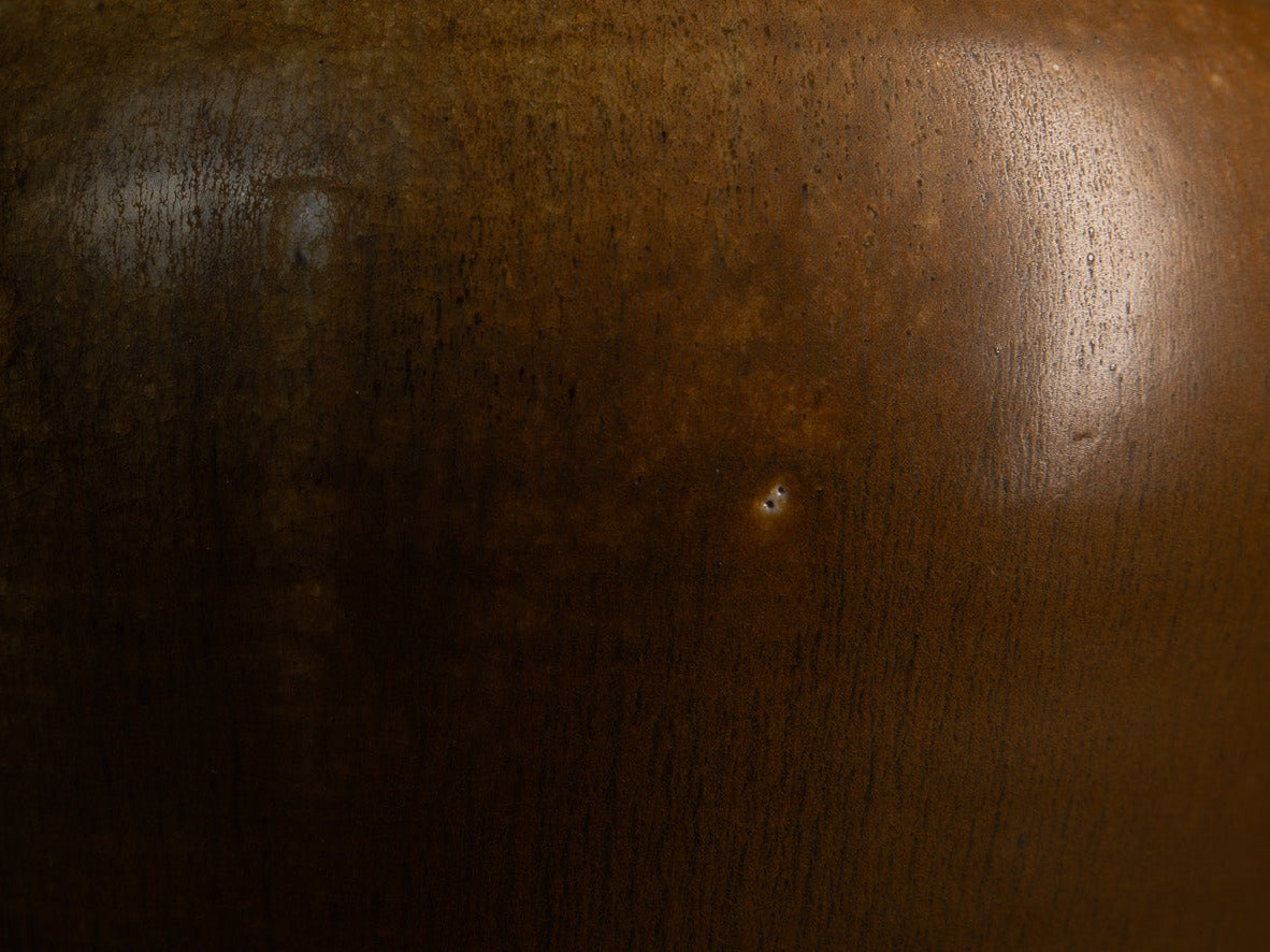 Vase meiping à émail fourrure de lièvre d’Antoine de Vinck, France (vers 1965)..Meiping hare's fur glaze vase by Antoine de Vinck, France (circa 1965)