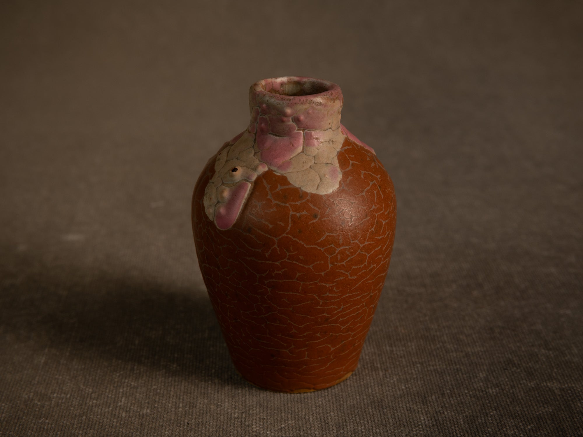 Cha‑ire, pot à poussière de thé en grès de l'École de Carriès, France (vers 1900-20)..Chaire, Carriès School stoneware tea dust pot / tea caddy, France (circa 1900-20)