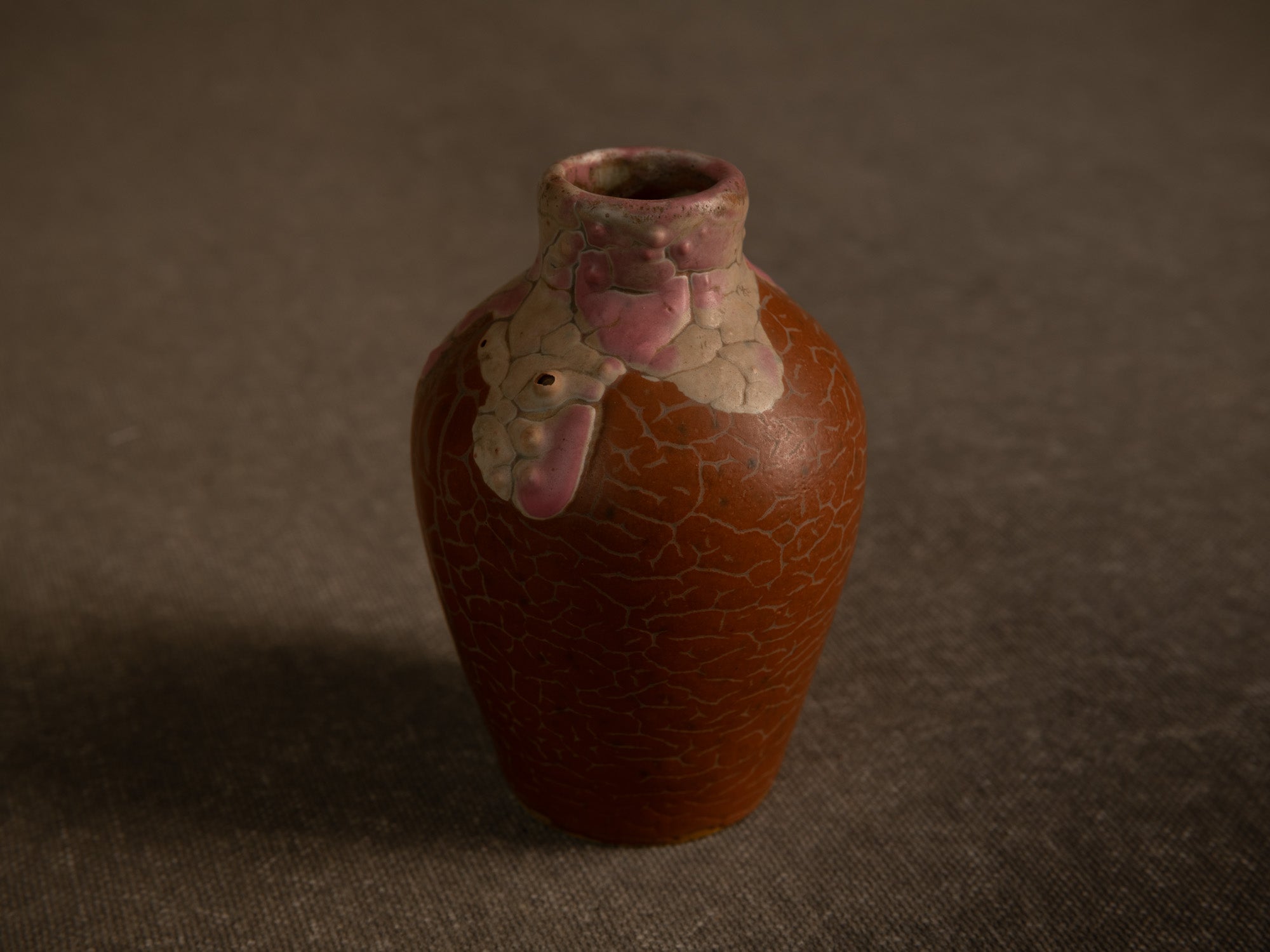 Cha‑ire, pot à poussière de thé en grès de l'École de Carriès, France (vers 1900-20)..Chaire, Carriès School stoneware tea dust pot / tea caddy, France (circa 1900-20)
