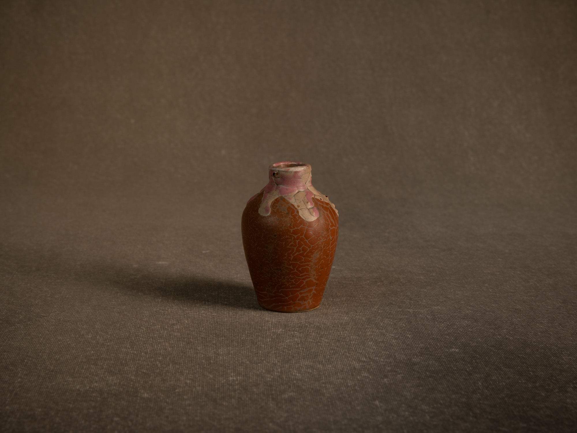 Cha‑ire, pot à poussière de thé en grès de l'École de Carriès, France (vers 1900-20)..Chaire, Carriès School stoneware tea dust pot / tea caddy, France (circa 1900-20)
