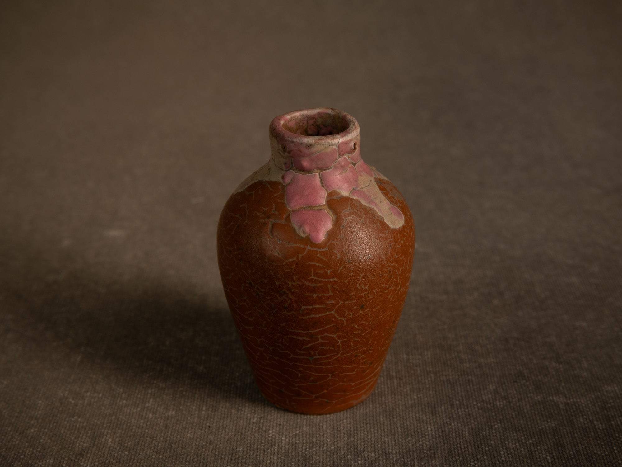 Cha‑ire, pot à poussière de thé en grès de l'École de Carriès, France (vers 1900-20)..Chaire, Carriès School stoneware tea dust pot / tea caddy, France (circa 1900-20)