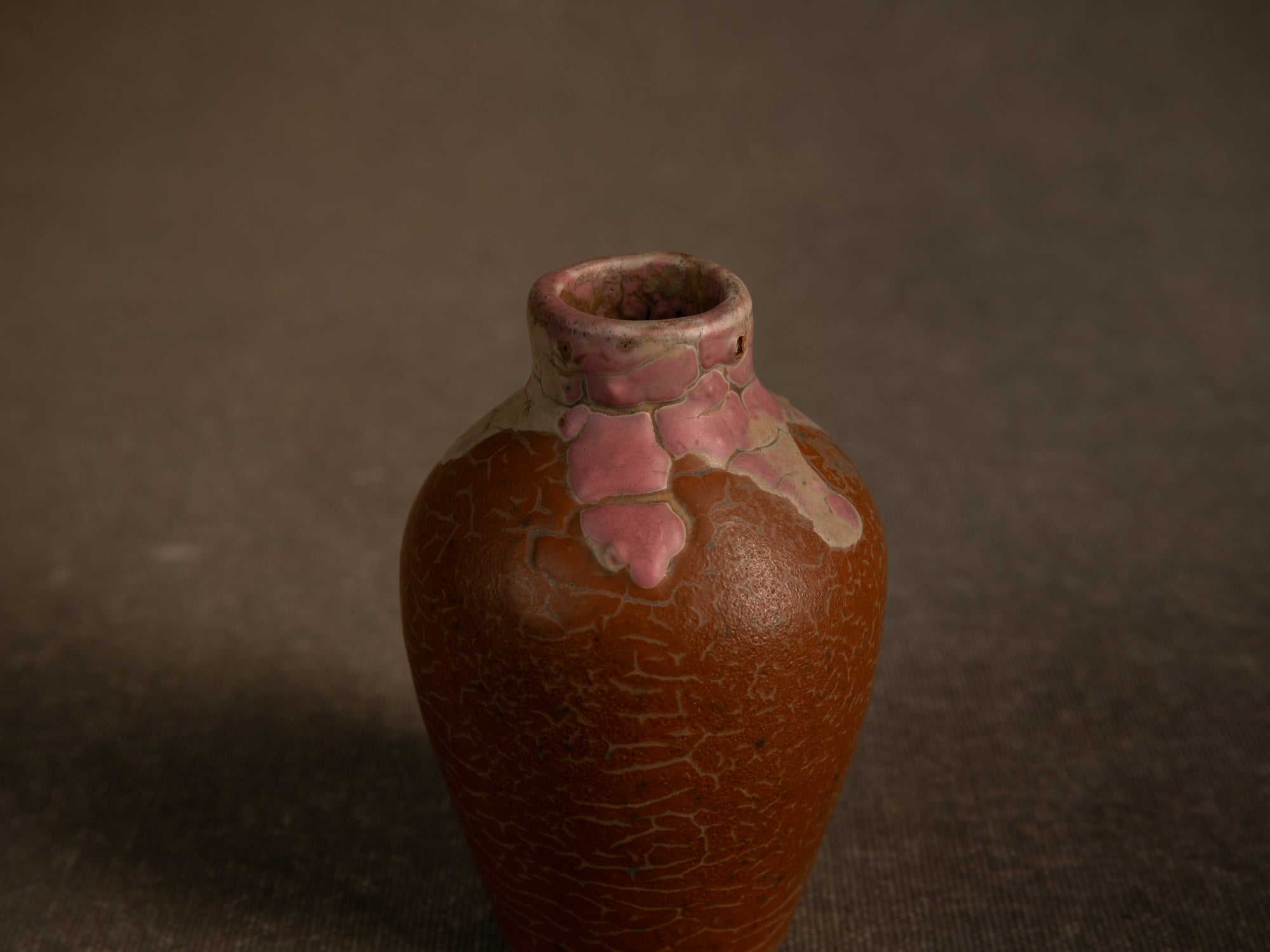 Cha‑ire, pot à poussière de thé en grès de l'École de Carriès, France (vers 1900-20)..Chaire, Carriès School stoneware tea dust pot / tea caddy, France (circa 1900-20)