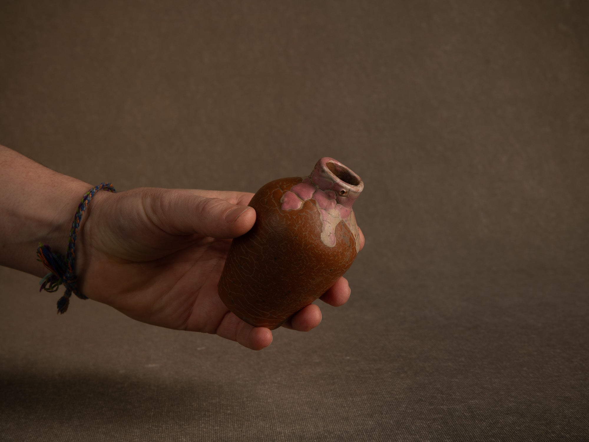 Cha‑ire, pot à poussière de thé en grès de l'École de Carriès, France (vers 1900-20)..Chaire, Carriès School stoneware tea dust pot / tea caddy, France (circa 1900-20)