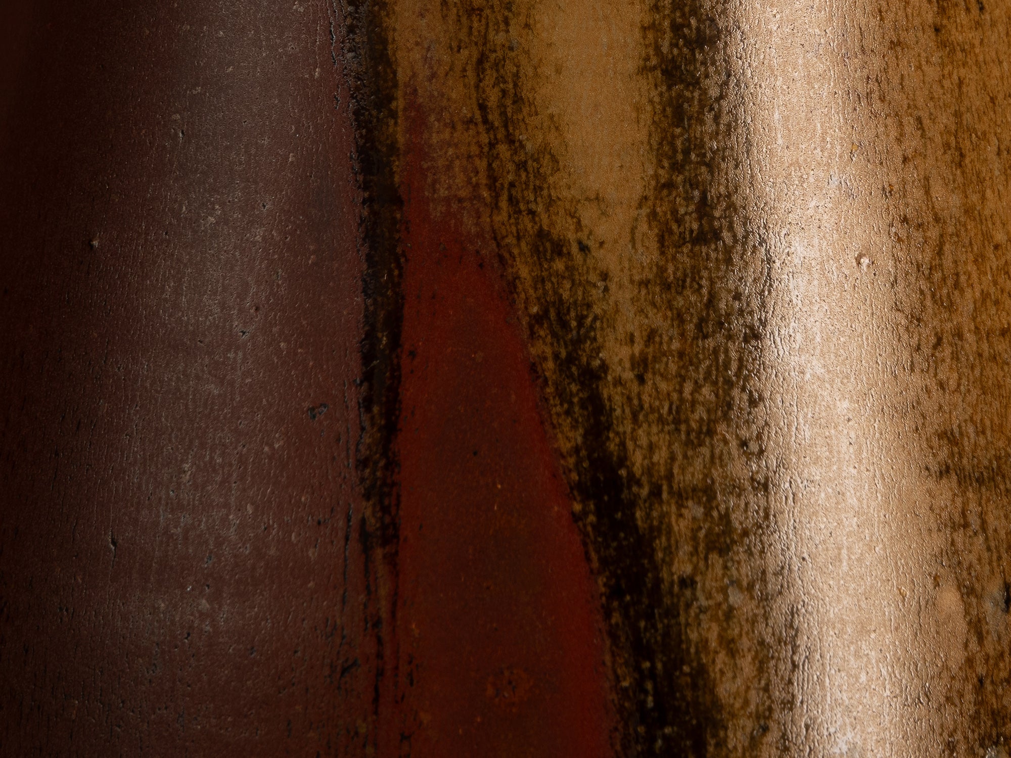 Important vase en grès tenmoku de Patrice Rouby à Souspierre, France (1978)..Important tenmoku stoneware vase by Patrice Rouby in Souspierre, France (1978)