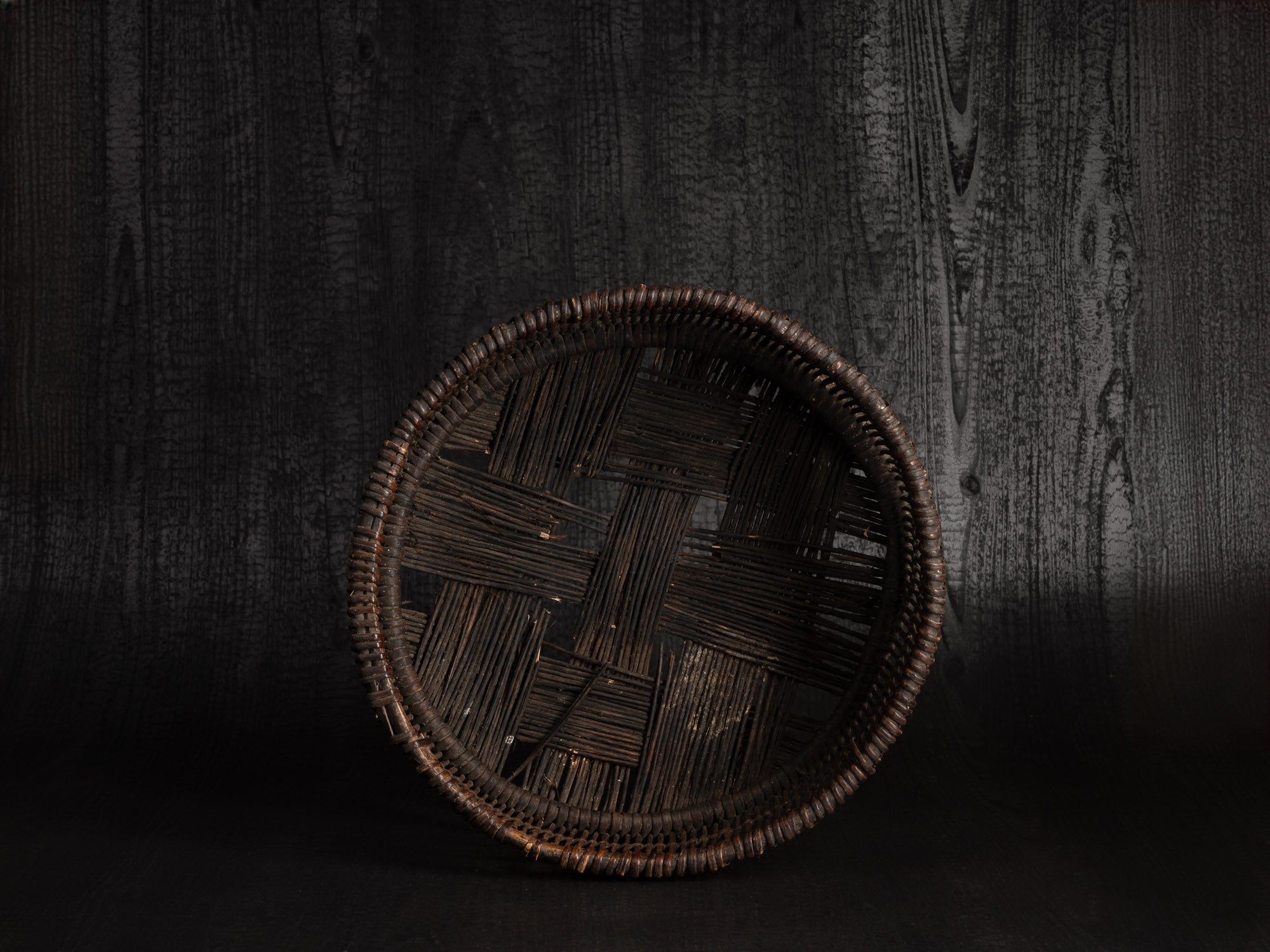 Sõim, panier clayette tressé en osier, Estonie (XIXe siècle)..Sõim, woven wicker harvest basket, Estonia (19th century)