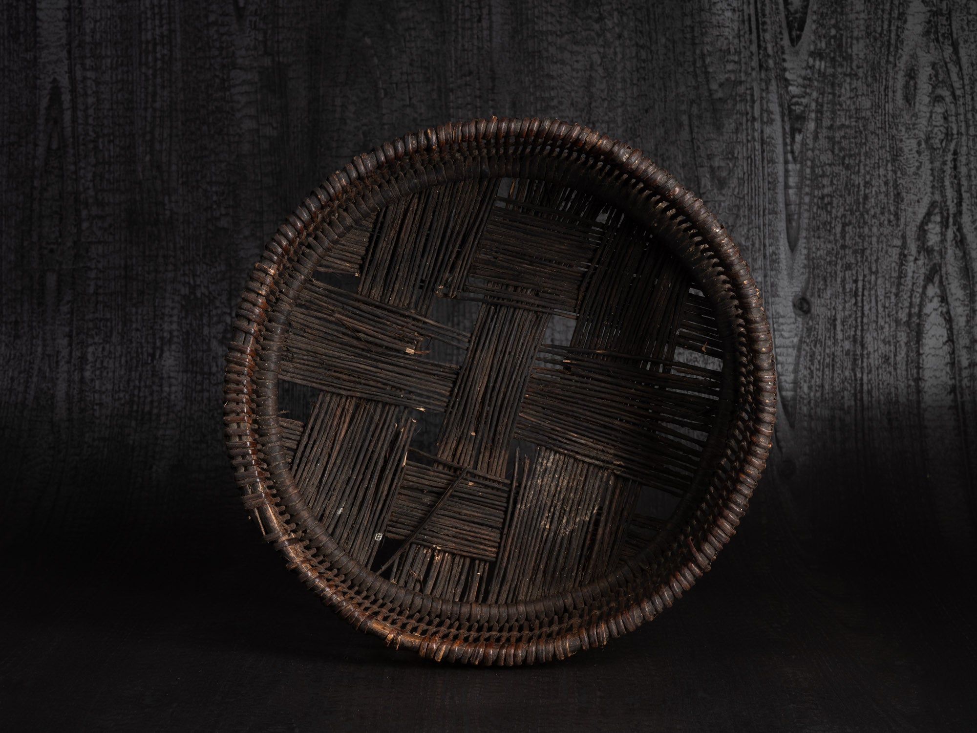 Sõim, panier clayette tressé en osier, Estonie (XIXe siècle)..Sõim, woven wicker harvest basket, Estonia (19th century)