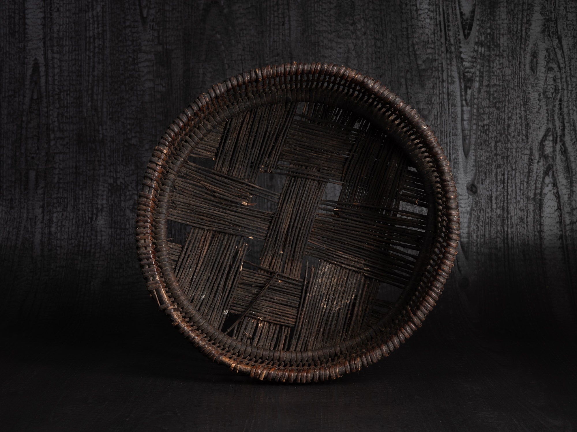 Sõim, panier clayette tressé en osier, Estonie (XIXe siècle)..Sõim, woven wicker harvest basket, Estonia (19th century)