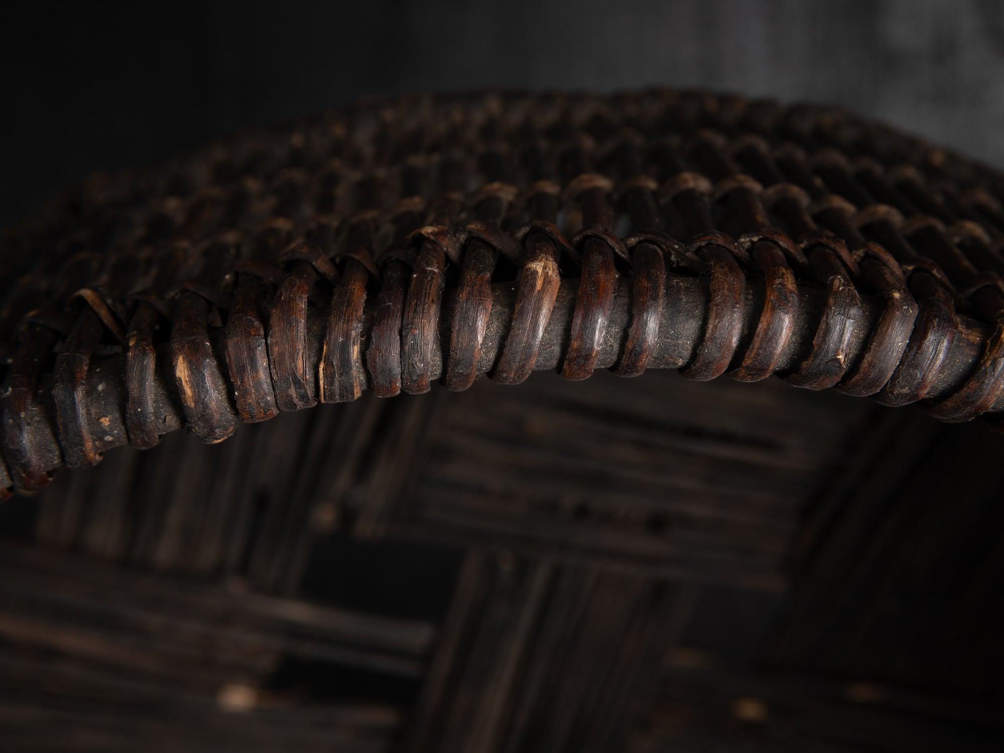 Sõim, panier clayette tressé en osier, Estonie (XIXe siècle)..Sõim, woven wicker harvest basket, Estonia (19th century)