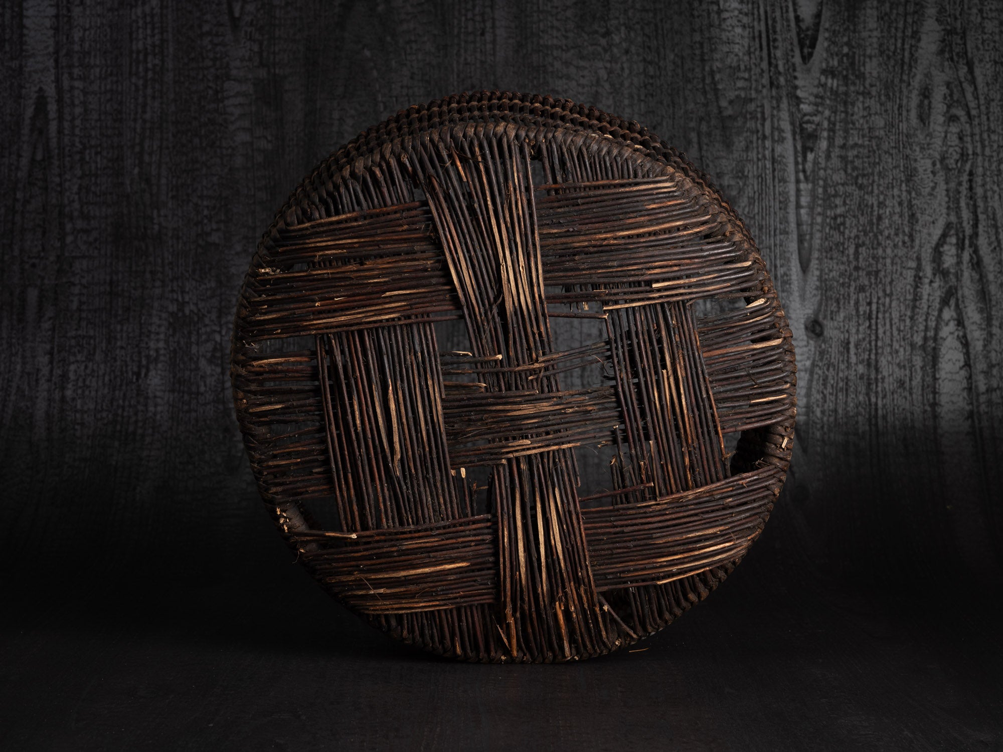 Sõim, panier clayette tressé en osier, Estonie (XIXe siècle)..Sõim, woven wicker harvest basket, Estonia (19th century)