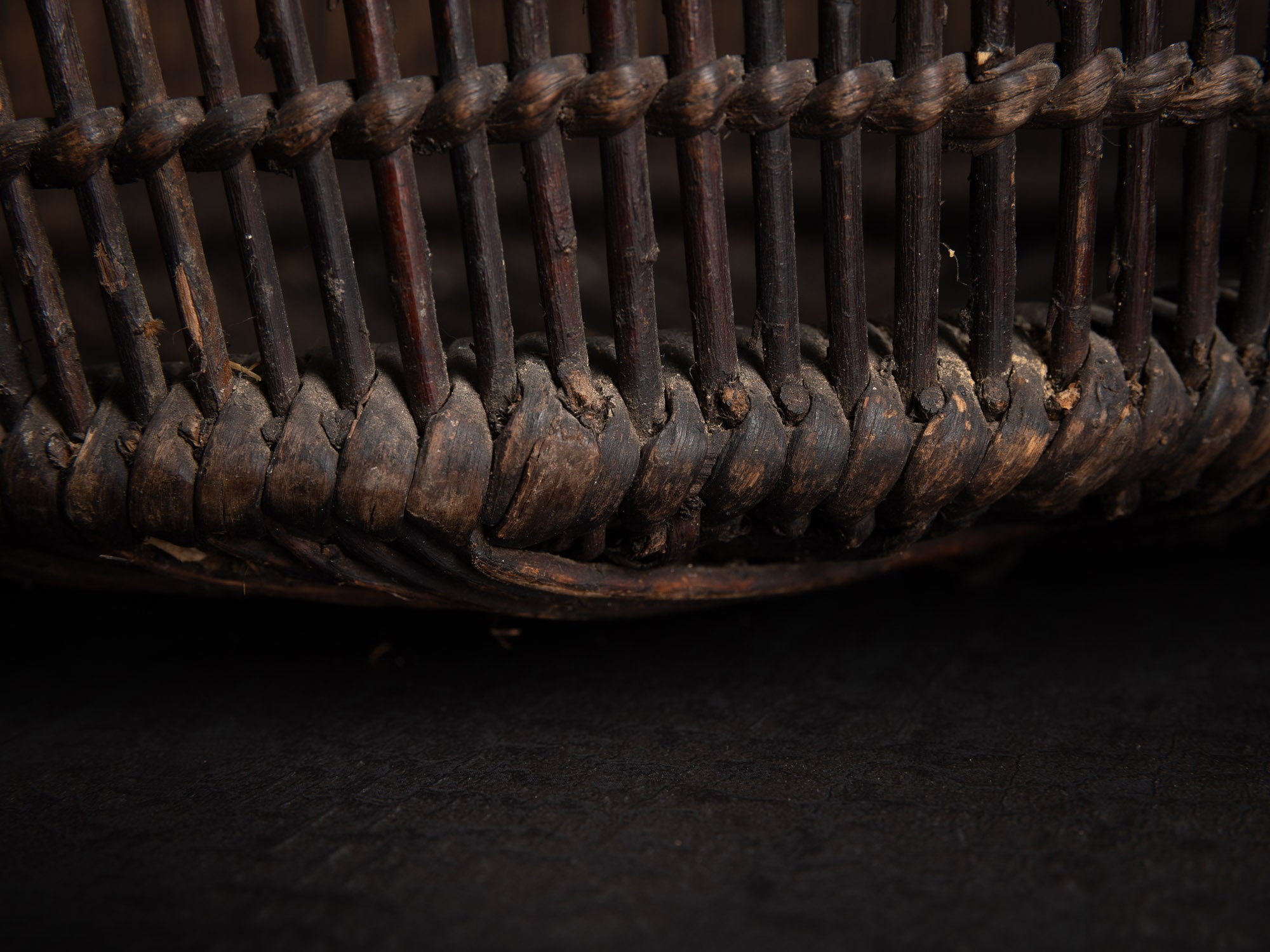 Sõim, panier clayette tressé en osier, Estonie (XIXe siècle)..Sõim, woven wicker harvest basket, Estonia (19th century)