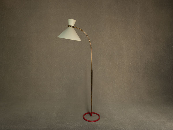 Grand lampadaire moderniste par Stablet, France (vers 1930-50)..Modernist Stablet floor lamp, France (circa 1930-50)