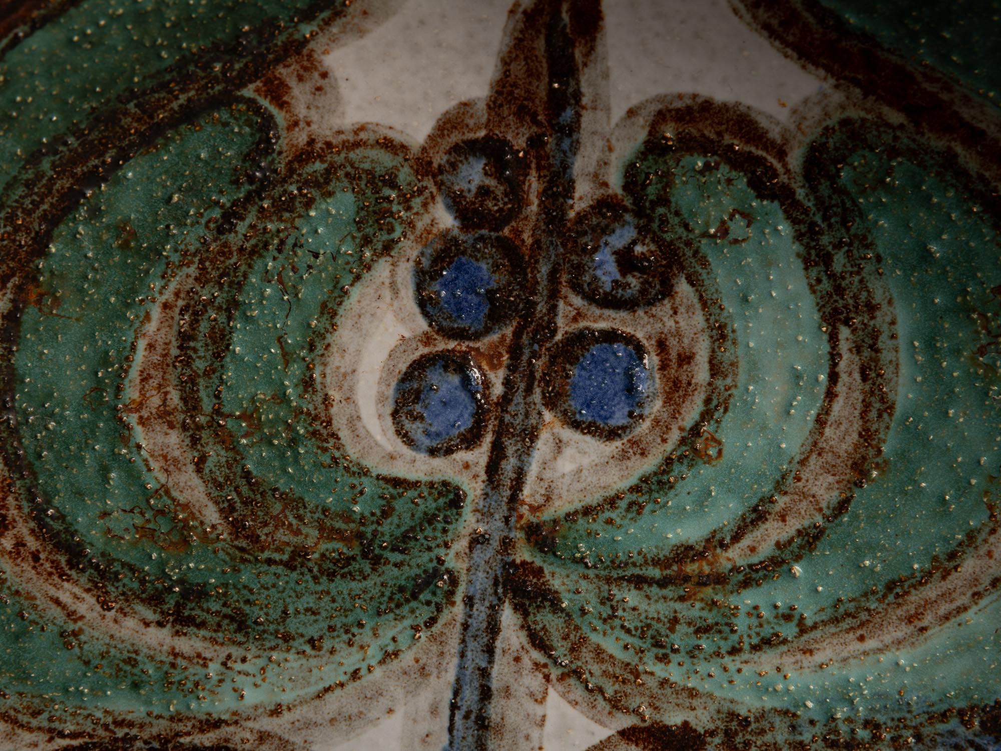 Grande coupe "Kaktus" de Noomi Backhausen & Poul Brandborg  pour Søholm Stentoj, Danemark (vers 1970)..Noomi Backhausen Cactus large bowl for Søholm Stentoj, Denmark (circa 1970)