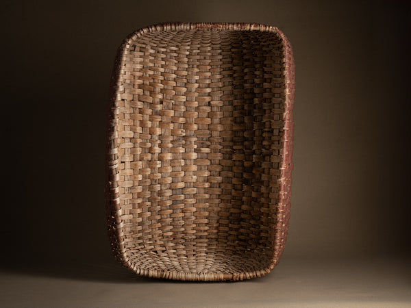 Monumental panier du Jämtland au rouge de Falun,Suède (Fin du XIXe / début du XXe siècle)..Monumental Jämtland basket with Falun red, Sweden (late 19th / early 20th century)