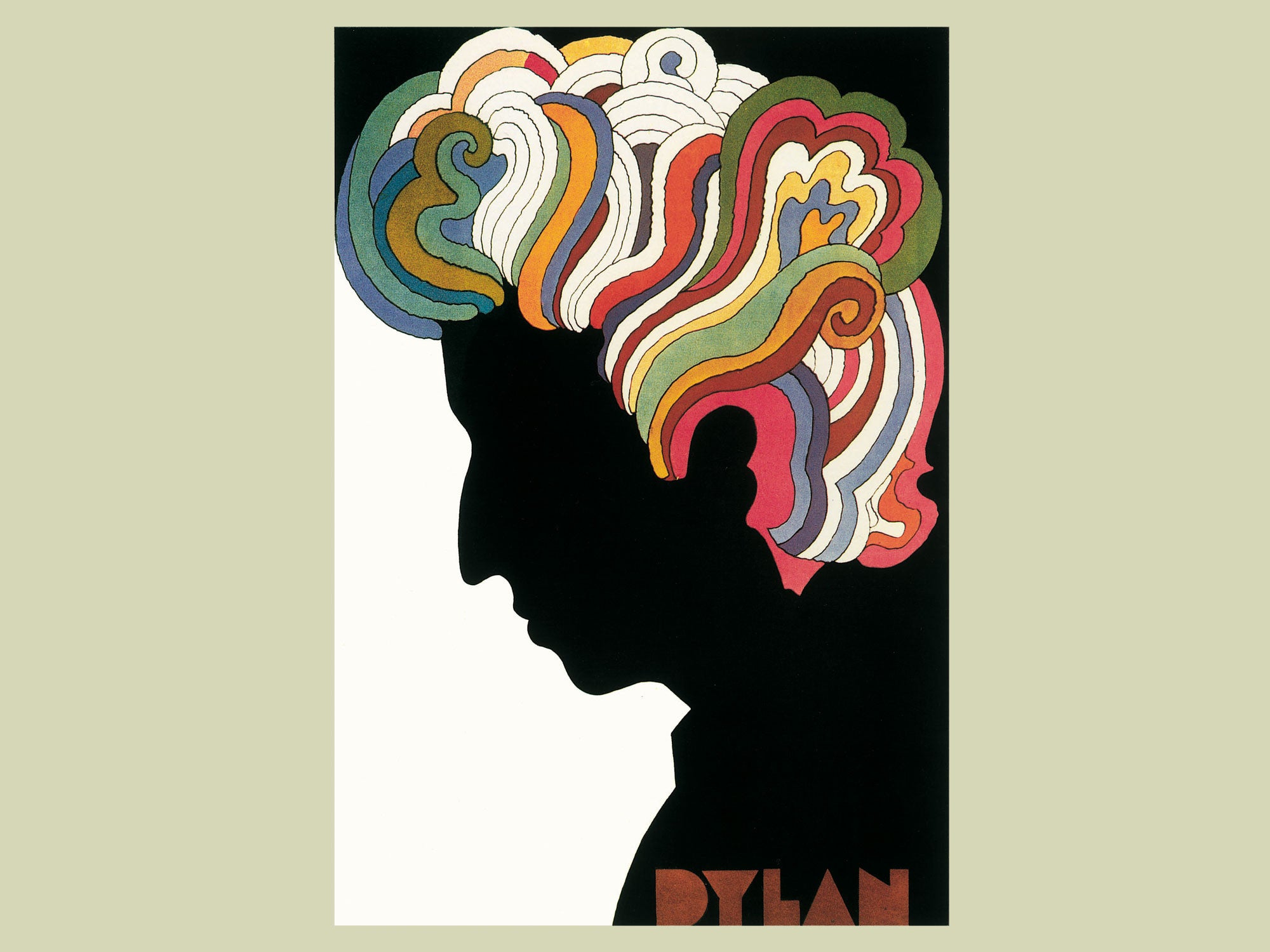 Affiche Dylan de Milton Glaser, Etats-Unis (1967)..Dylan Poster by Milton Glaser, U.S.A. (1967)
