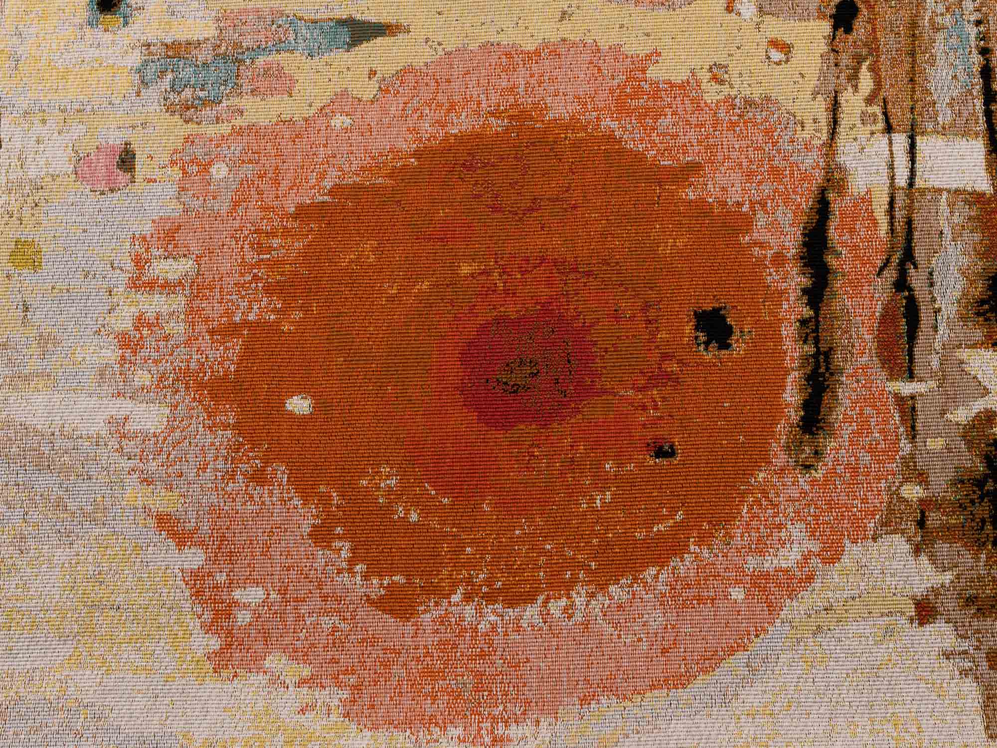Tapisserie "Soleil d'or" de Thérèse Le Guen pour Robert Four, France (vers 1965)..Wall tapestry "soleil d'or" by Thérèse Le Guen for Robert Four, France (circa 1965)