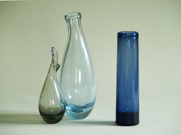 Ensemble de vases par Per Lütken pour Holmegaard, Danemark (1960)..Per Lütken's Ensemble for Holmegaard, Denmark (1960)
