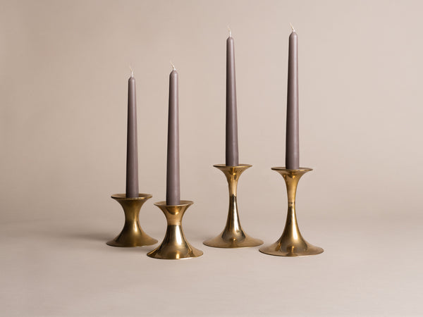 Suite de 4 flambeaux modernistes, Danemark (vers 1955)..Set of 4 "Diabolo" modernist Candle holders Denmark (circa 1955)