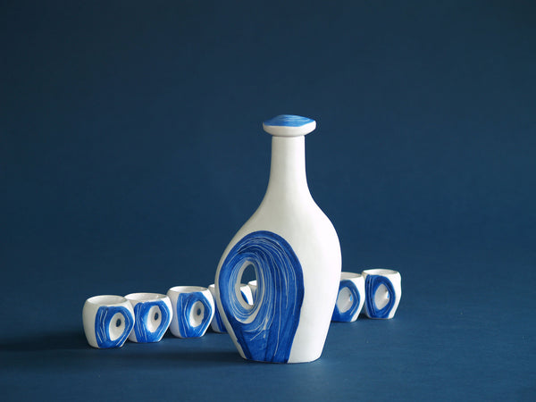Service à liqueur par Marcel Guillot, France (années 1950)..Liquor / expresso set by Marcel Guillot, France (1950)