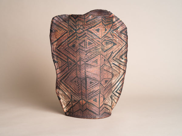 Rare vase monumental en grès de La Borne par Jacques Laroussinie, France (vers 1975)..Rare monumental stoneware vase from La Borne by Jacques Laroussinie, France (circa 1975)