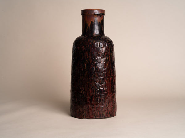 Important vase sang de bœuf de Stig Lindberg pour Gustavsberg, Suède (vers 1970)..Huge oxblood Vase by Stig Lindberg for Gustavsberg, Sweden (circa 1970)